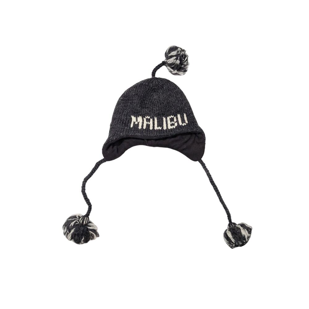 Delux Gray Malibu Knit Wool Fleece Lined Cap Hat Beanie Adult Size